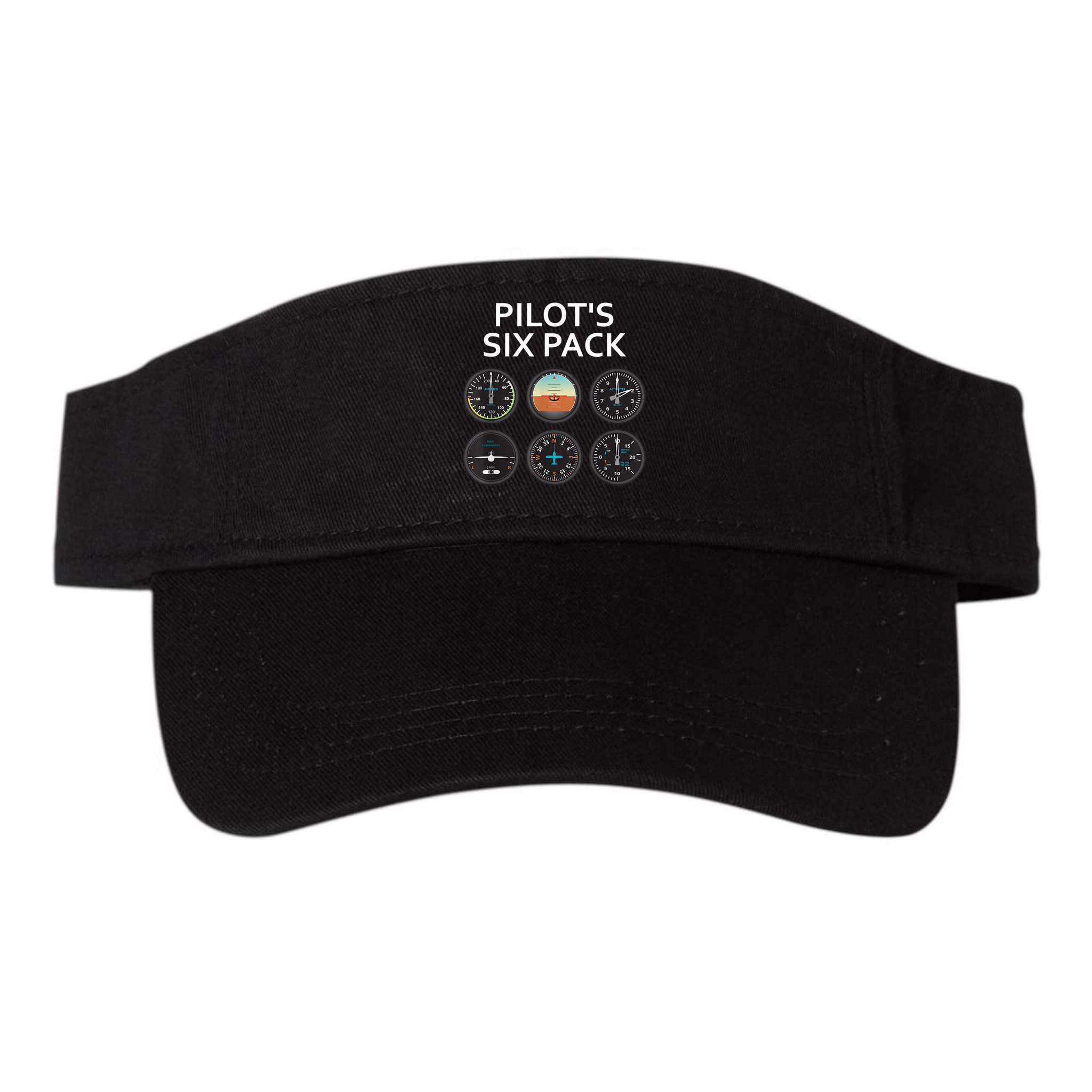Pilot's Six Pack Funny Aviation Visor