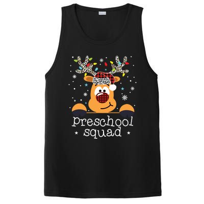 Preschool Squad Plaid Reindeer Santa Hat Teacher Christmas PosiCharge Competitor Tank