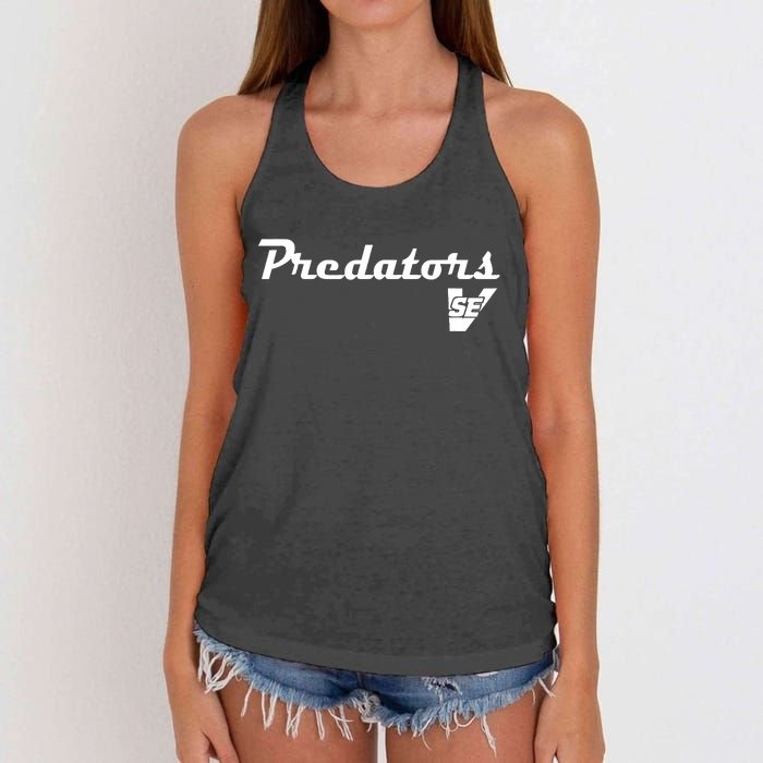 Predators Se Women's Knotted Racerback Tank