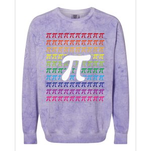 Pi Sign Pi Day funny math teacher lover Colorblast Crewneck Sweatshirt