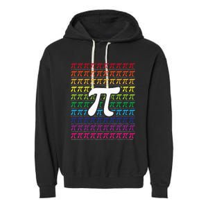 Pi Sign Pi Day funny math teacher lover Garment-Dyed Fleece Hoodie