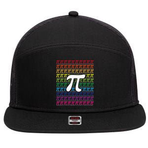 Pi Sign Pi Day funny math teacher lover 7 Panel Mesh Trucker Snapback Hat