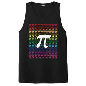 Pi Sign Pi Day funny math teacher lover PosiCharge Competitor Tank