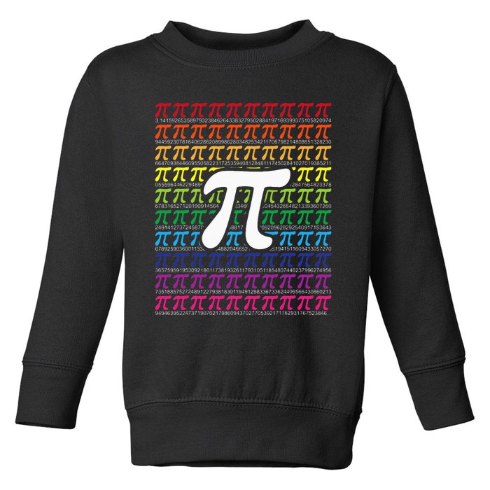 Pi Sign Pi Day funny math teacher lover Toddler Sweatshirt