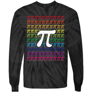 Pi Sign Pi Day funny math teacher lover Tie-Dye Long Sleeve Shirt