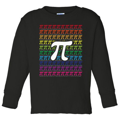 Pi Sign Pi Day funny math teacher lover Toddler Long Sleeve Shirt