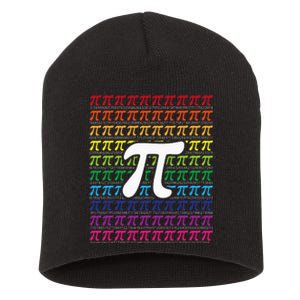 Pi Sign Pi Day funny math teacher lover Short Acrylic Beanie