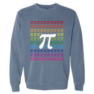 Pi Sign Pi Day funny math teacher lover Garment-Dyed Sweatshirt