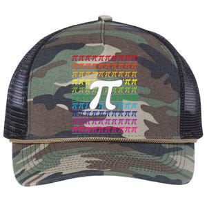 Pi Sign Pi Day funny math teacher lover Retro Rope Trucker Hat Cap