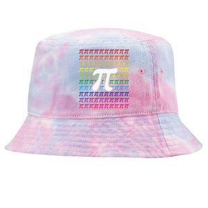 Pi Sign Pi Day funny math teacher lover Tie-Dyed Bucket Hat