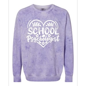 Psychologist School Psychologist Counselor Colorblast Crewneck Sweatshirt