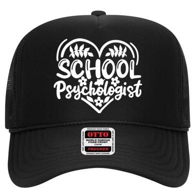 Psychologist School Psychologist Counselor High Crown Mesh Back Trucker Hat