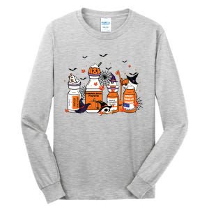 Pumpkin Spice Propofol Ativan Versed Haldol Halloween Nurse Tall Long Sleeve T-Shirt