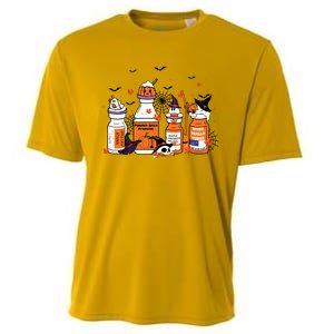 Pumpkin Spice Propofol Ativan Versed Haldol Halloween Nurse Cooling Performance Crew T-Shirt