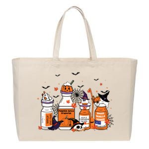 Pumpkin Spice Propofol Ativan Versed Haldol Halloween Nurse Cotton Canvas Jumbo Tote