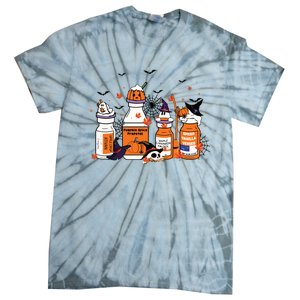 Pumpkin Spice Propofol Ativan Versed Haldol Halloween Nurse Tie-Dye T-Shirt