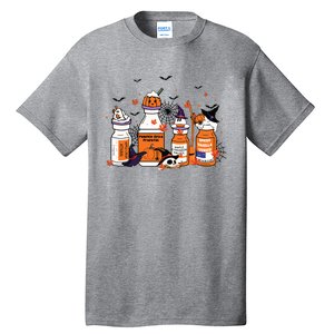 Pumpkin Spice Propofol Ativan Versed Haldol Halloween Nurse Tall T-Shirt