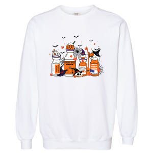 Pumpkin Spice Propofol Ativan Versed Haldol Halloween Nurse Garment-Dyed Sweatshirt