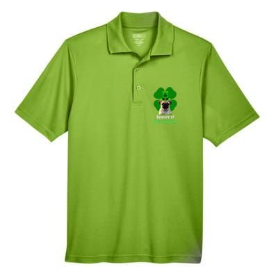 Pugs St. Patrick's Day Hat Funny Shenanigans Men's Origin Performance Pique Polo