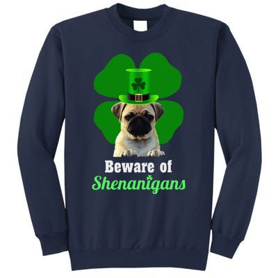 Pugs St. Patrick's Day Hat Funny Shenanigans Sweatshirt