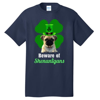 Pugs St. Patrick's Day Hat Funny Shenanigans Tall T-Shirt