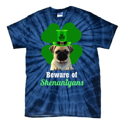 Pugs St. Patrick's Day Hat Funny Shenanigans Tie-Dye T-Shirt