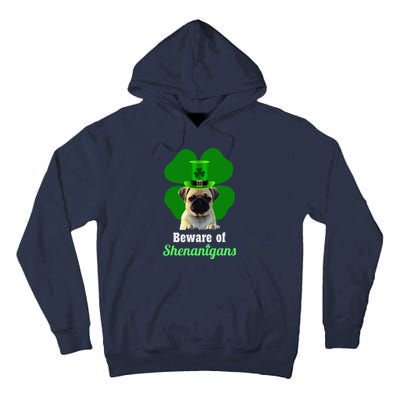 Pugs St. Patrick's Day Hat Funny Shenanigans Tall Hoodie