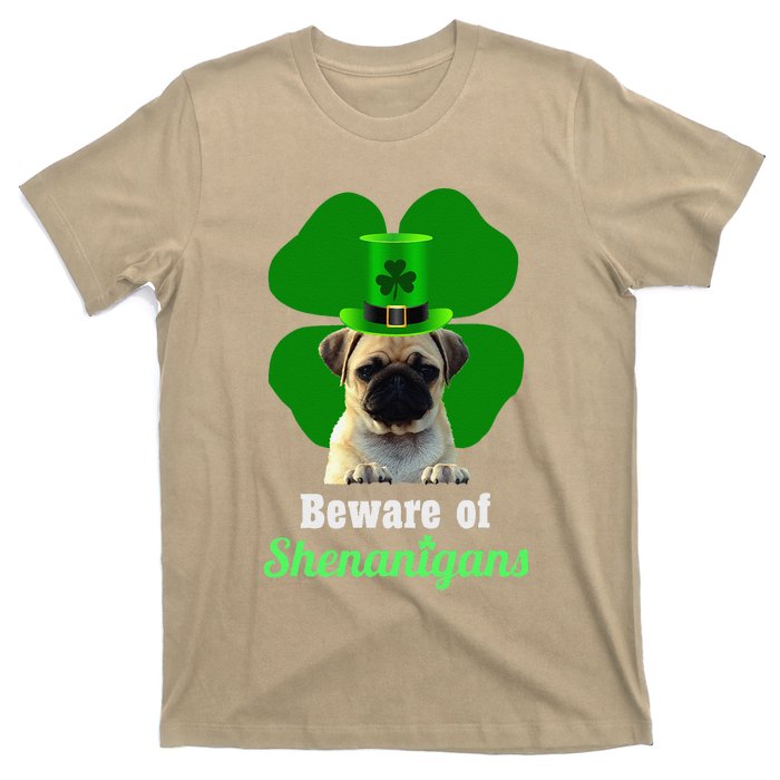 Pugs St. Patrick's Day Hat Funny Shenanigans T-Shirt