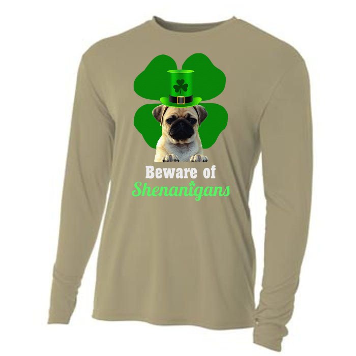 Pugs St. Patrick's Day Hat Funny Shenanigans Cooling Performance Long Sleeve Crew