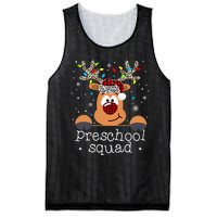 Preschool Squad Plaid Reindeer Santa Hat Teacher Christmas Mesh Reversible Basketball Jersey Tank