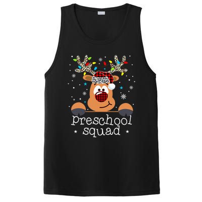 Preschool Squad Plaid Reindeer Santa Hat Teacher Christmas PosiCharge Competitor Tank