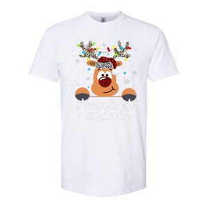 Preschool Squad Plaid Reindeer Santa Hat Teacher Christmas Softstyle CVC T-Shirt