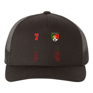 Portugal Soccer Portugese Football Retro 7 Jersey Yupoong Adult 5-Panel Trucker Hat