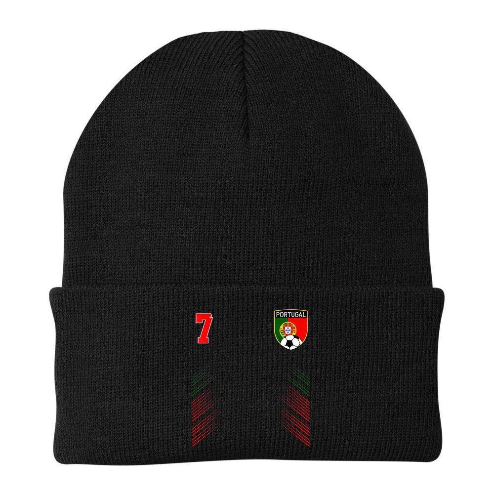 Portugal Soccer Portugese Football Retro 7 Jersey Beanie