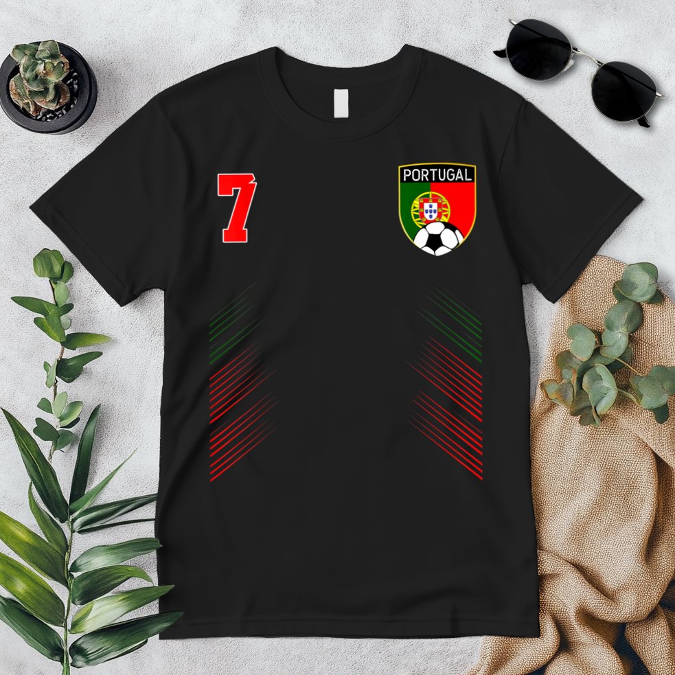 Portugal Soccer Portugese Football Retro 7 Jersey Premium T-Shirt