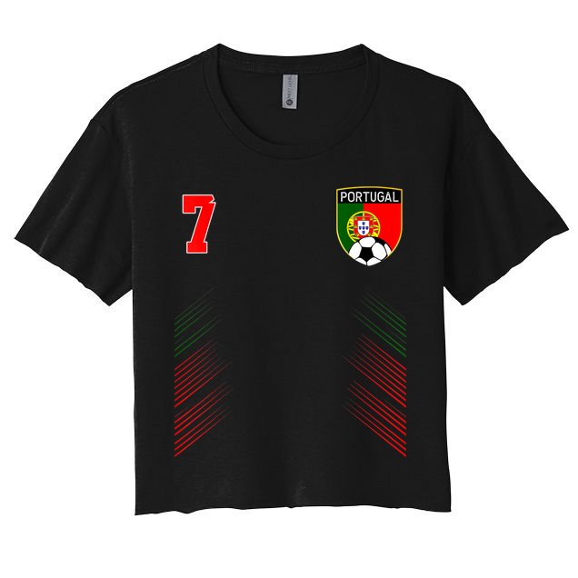 Portugal Soccer Portugese Football Retro 7 Jersey Crop Top