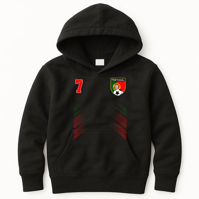 Portugal Soccer Portugese Football Retro 7 Jersey Kids Hoodie
