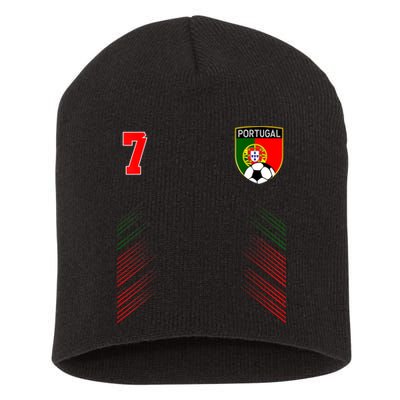 Portugal Soccer Portugese Football Retro 7 Jersey Short Acrylic Beanie