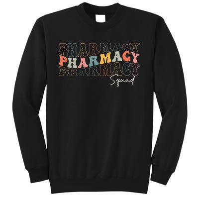 Pharmacy Squad Pharmacy Technician Retro Groovy Pharmacist Sweatshirt