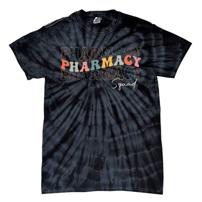 Pharmacy Squad Pharmacy Technician Retro Groovy Pharmacist Tie-Dye T-Shirt