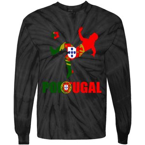 Portugal Soccer Portuguese Pride Futebol Portuguese Flag Tie-Dye Long Sleeve Shirt