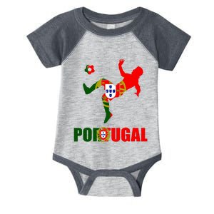 Portugal Soccer Portuguese Pride Futebol Portuguese Flag Infant Baby Jersey Bodysuit