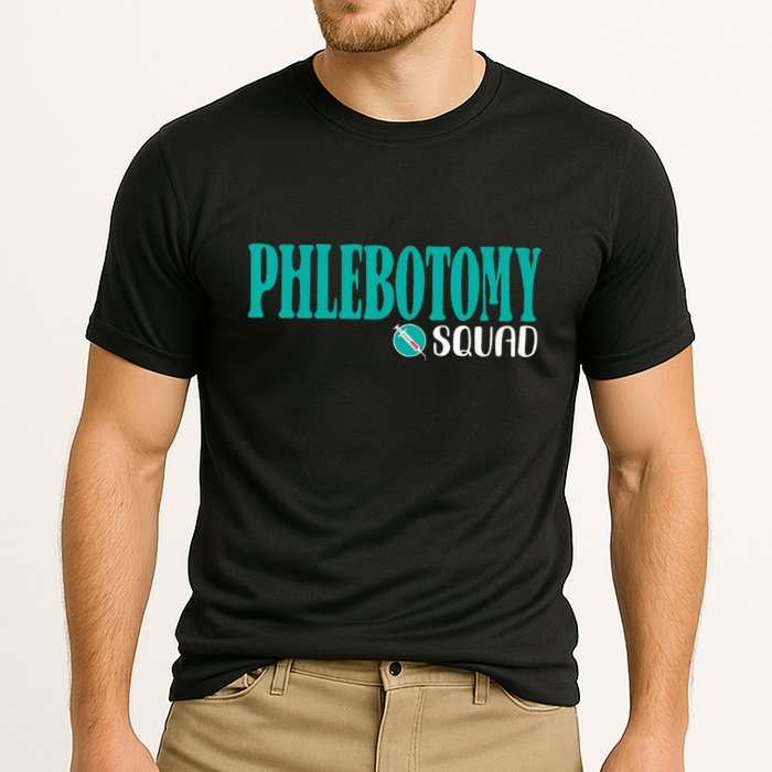 Phlebotomy Squad Phlebotomist Phlebotomy Cooling Performance Crew T-Shirt