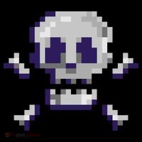 Pixelated Skull Sustainable Knit Beanie