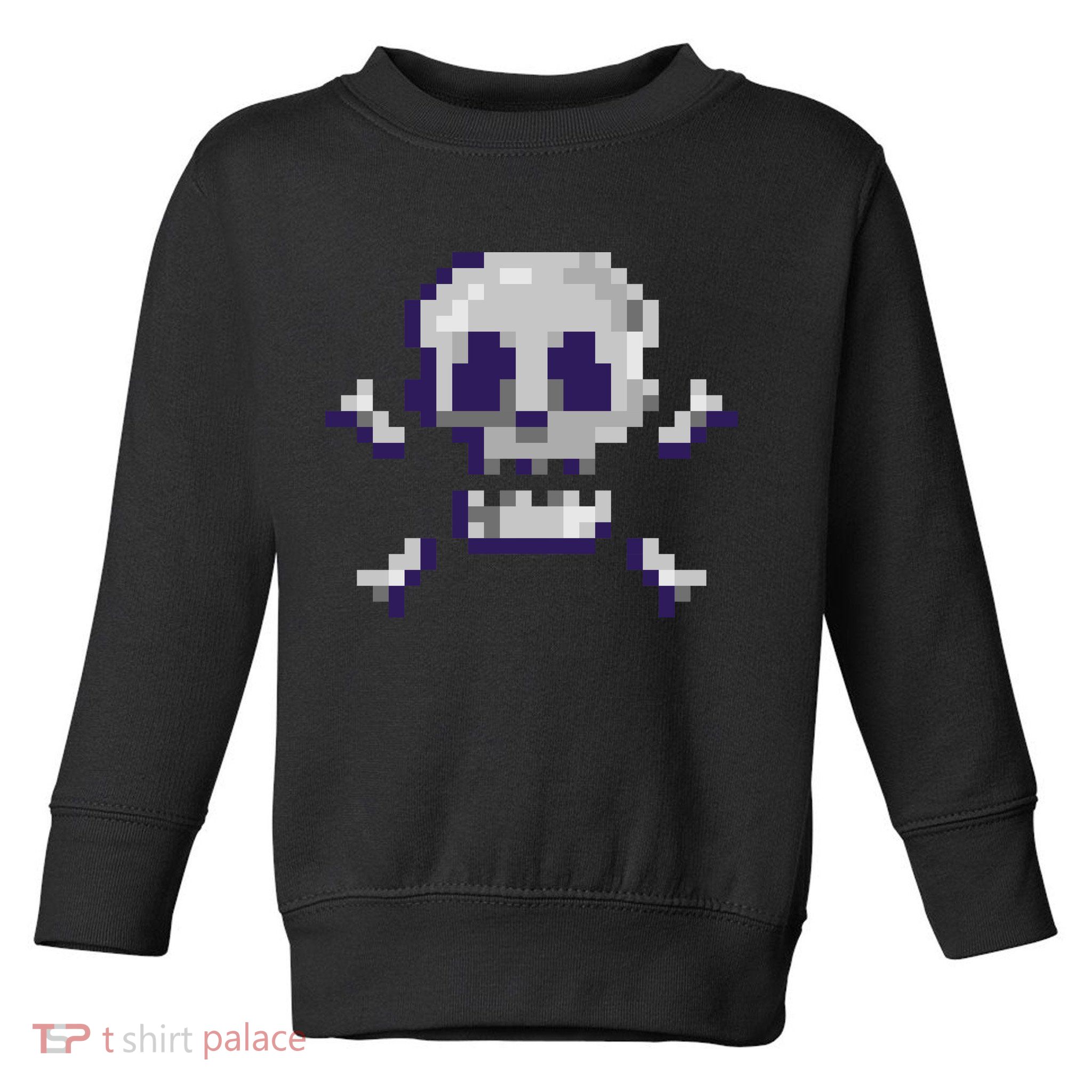 Pixelated Skull Toddler Sweatshirt