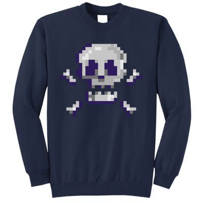 Pixelated Skull Tall Sweatshirt