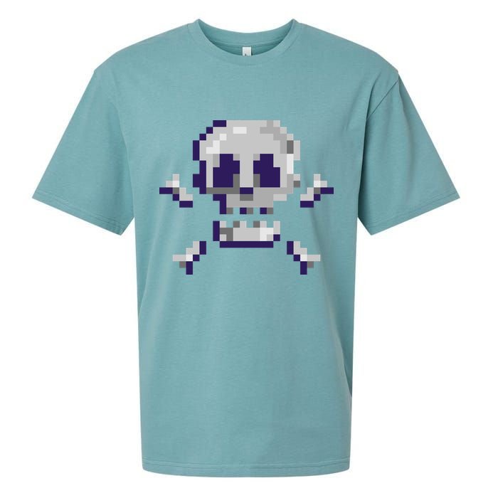 Pixelated Skull Sueded Cloud Jersey T-Shirt
