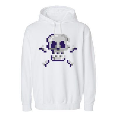 Pixelated Skull Garment-Dyed Fleece Hoodie