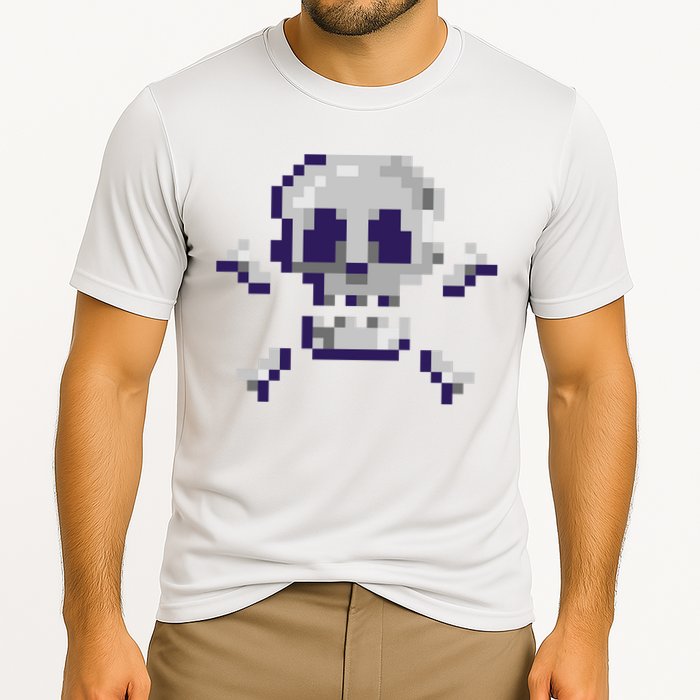 Pixelated Skull Performance Shirt