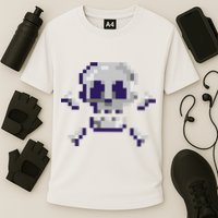 Pixelated Skull Performance Shirt